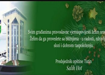 Božićna čestitka Predsjednika opštine Tutin Saliha Hota