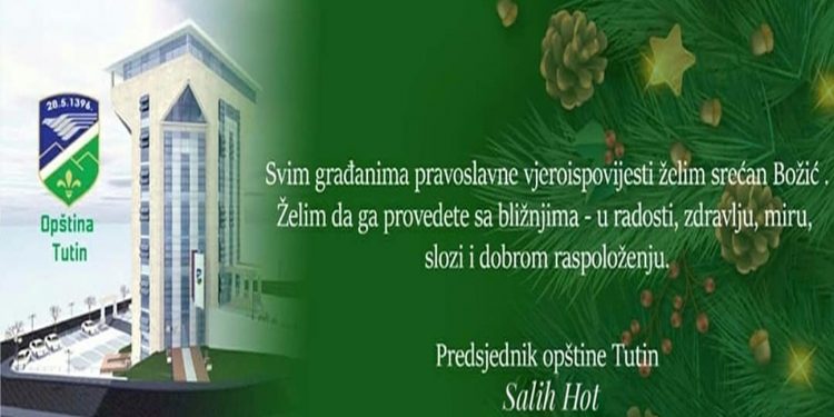 Božićna čestitka Predsjednika opštine Tutin Saliha Hota