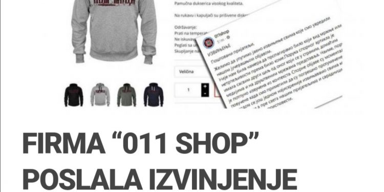 FIRMA “011 SHOP” POSLALA IZVINJENJE ZBOG NATPISA ‘NOŽ, ŽICA’