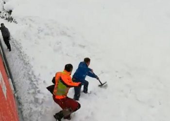 REAKCIJA KOJA JE ODUŠEVILA SVET: Radnici u Austriji zaustavili voz jer su videli “nešto” u snegu! (VIDEO)