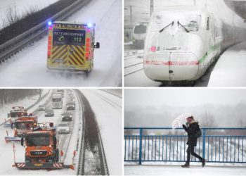 SNEŽA OLUJA U NEMAČKOJ: Više od 200 saobraćajki, železnica ne radi! Mole se građani da ostanu u kućama! (FOTO)