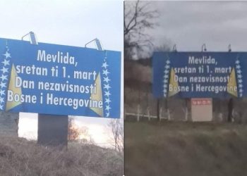 Kod Doboja postavljen bilboard za direktoricu škole koja je kaznila učenicu 25. novembra: Mevlida, sretan ti 1. mart