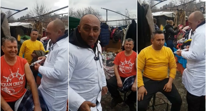 (VIDEO) POGLEDAJTE KAKO IZGLEDA VAKCINACIJA PROTIV KORONAVIRUSA NA BUVLJOJ PIJACI U TUZLI