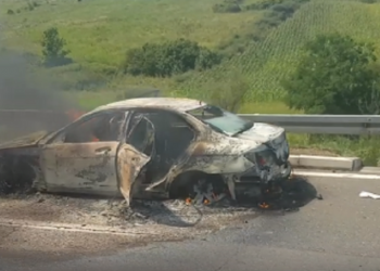 OVCE SPASLE ŽIVOT VOZAČU LIMUZINE Hrvata na požar upozorio čobanin, ali BMW-u nije bilo spasa