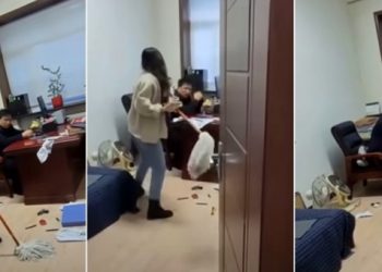 (VIDEO) Radnica isprebijala šefa zbog seksualnog uznemiravanja, kolegica sve snimila i objavila