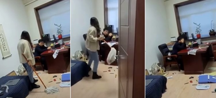 (VIDEO) Radnica isprebijala šefa zbog seksualnog uznemiravanja, kolegica sve snimila i objavila