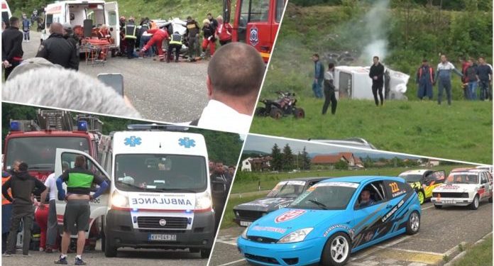 UZNEMIRUJUĆI SNIMAK POGIBIJE VOZAČA NA TRKAMA U KRALJEVU: VATROGASCI VADILI ŠEKULARCA IZ SMRSKANOG JUGE