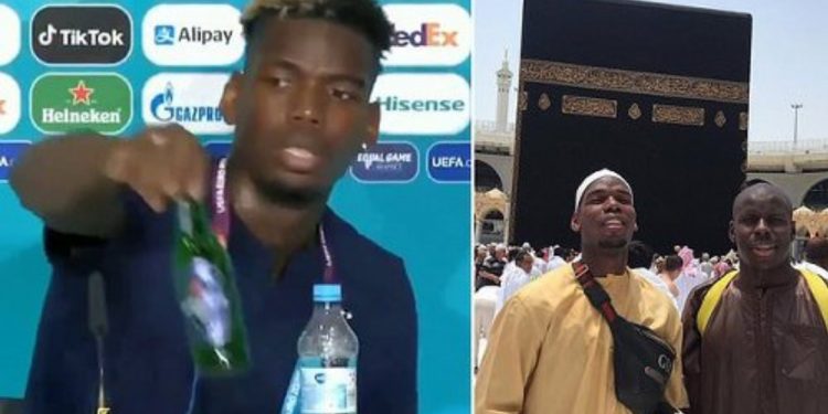 (VIDEO) Vjera u Islam jača od sponzora, Pogba sklonio bocu Heinekena koja je stajala ispred njega