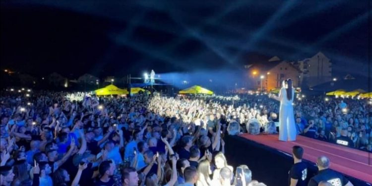 PROVOKACIJA SE OBISTINILA: Ceca Ražnatović, udovica ratnog zločinca Arkana, održala koncert pred 20.000 ljudi na stadionu FK Drina, pogledajte video