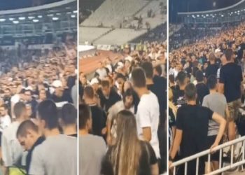 (VIDEO) BURNO VEČERAS NA TRIBINIMA U BEOGRADU: Huligani i policija tukli ljude koji skandiraju “Vučiću, pederu”