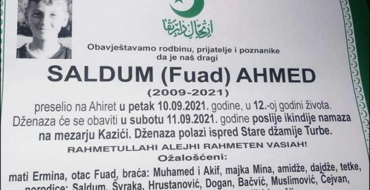 TUGA DO NEBA: Dječak AHMED stradao, na njega pala konstrukcija gola, dženaze na mezarju Kazići…
