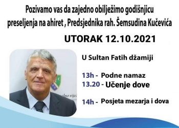Sutra se obilježava godišnjica smrti rahmetli Šemsudina Kučevića