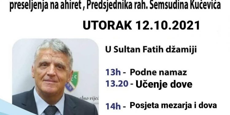 Sutra se obilježava godišnjica smrti rahmetli Šemsudina Kučevića