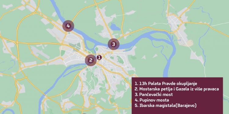 MAPA Šta će sve biti blokirano danas