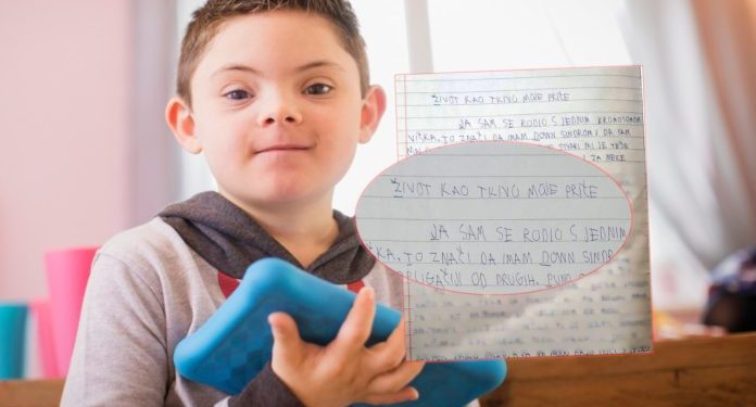 PISMENI SASTAV DJEČAKA SA DAUNOVIM SINDROMOM RASPLAKAO REGION