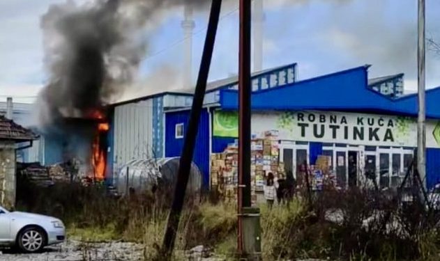 Požar u Tutinu! Gorela robna kuća Tutinka