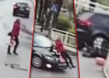 Dramatičan snimak iz Prijepolja: Vozač audija pokosio ženu nasred ulice, sa teškim povredama hitno prebačena u prijepoljsku bolnicu