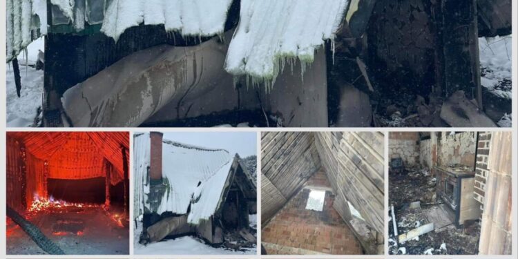 Tutin: Do temelja spaljen planinarski dom Planinarsko-skijaško društvo “Beleg”