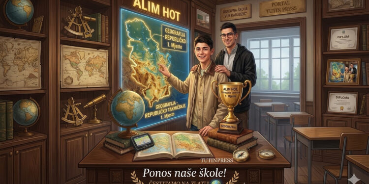ALIM HOT JE ŠAMPION SRBIJE: Učenik iz Tutina osvojio prvo mesto na Republičkom takmičenju iz geografije!
